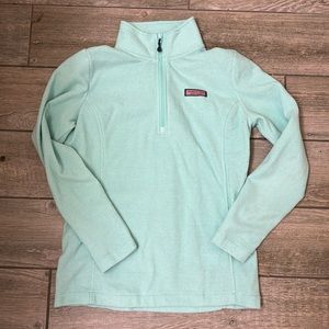 Vineyard vines XS womens, quarter zip, fleece, mint green🐳
